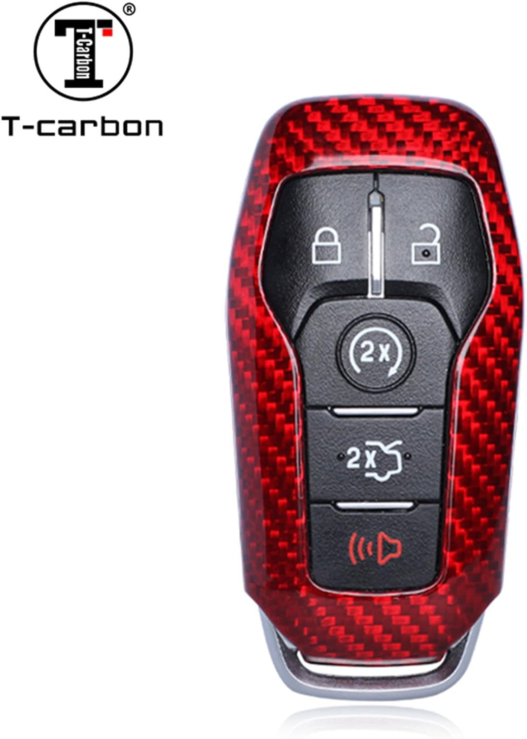 ford keychain amazon on Amazon Com Carbon Fiber Key Fob Cover For Ford Mustang Key Fob 5 Buttons Remote Key Fits Ford Mustang Smart Keyless Start Stop Engine Car Key Light Weight Glossy Finish Key Fob Protection