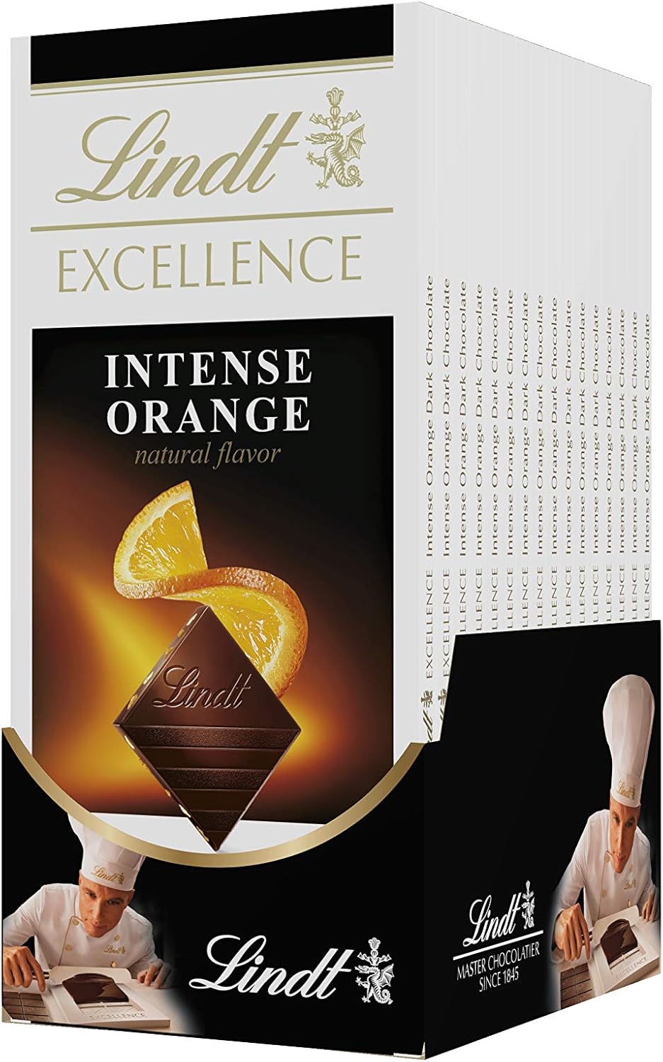 Lindt Excellence Intense Orange Dark Chocolate Bar, 3.5Ounce Packages