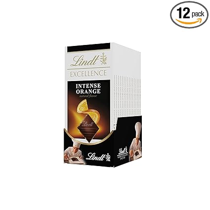 Amazon Com Lindt Excellence Orange Dark Chocolate Bar 3 5 Oz 12 Pack Grocery Gourmet Food
