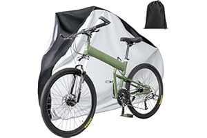 DUNCHATY Bike Cover Outdoor Storage Waterproof Bicycle Cover Rain Sun UV Snow Dust Wind Proof Bicycle Covers- Foldable Bike Storage Bag with Anti-theft Lock Hole for Mountain Bike and Road Bike Covers