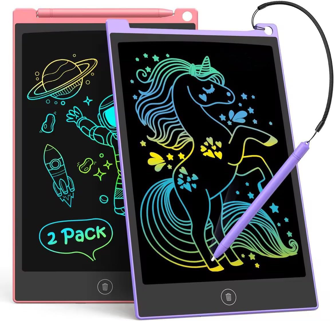 Photo 1 of TECJOE  LCD Writing Tablet, 8.5 Inch Colorful Doodle Board Drawing Tablet for Kids, Kids Travel Games Activity Learning Toys Birthday Gifts for 3 4 5 6 Year Old Boys and Girls Toddlers