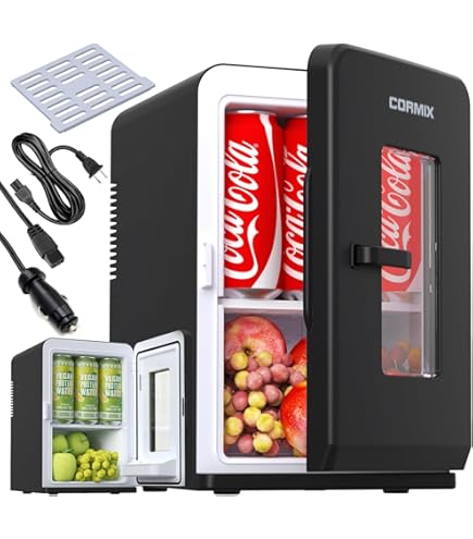 Amazon.com: Mini Fridge for Bedroom, 15 Litre/21 Cans Portable