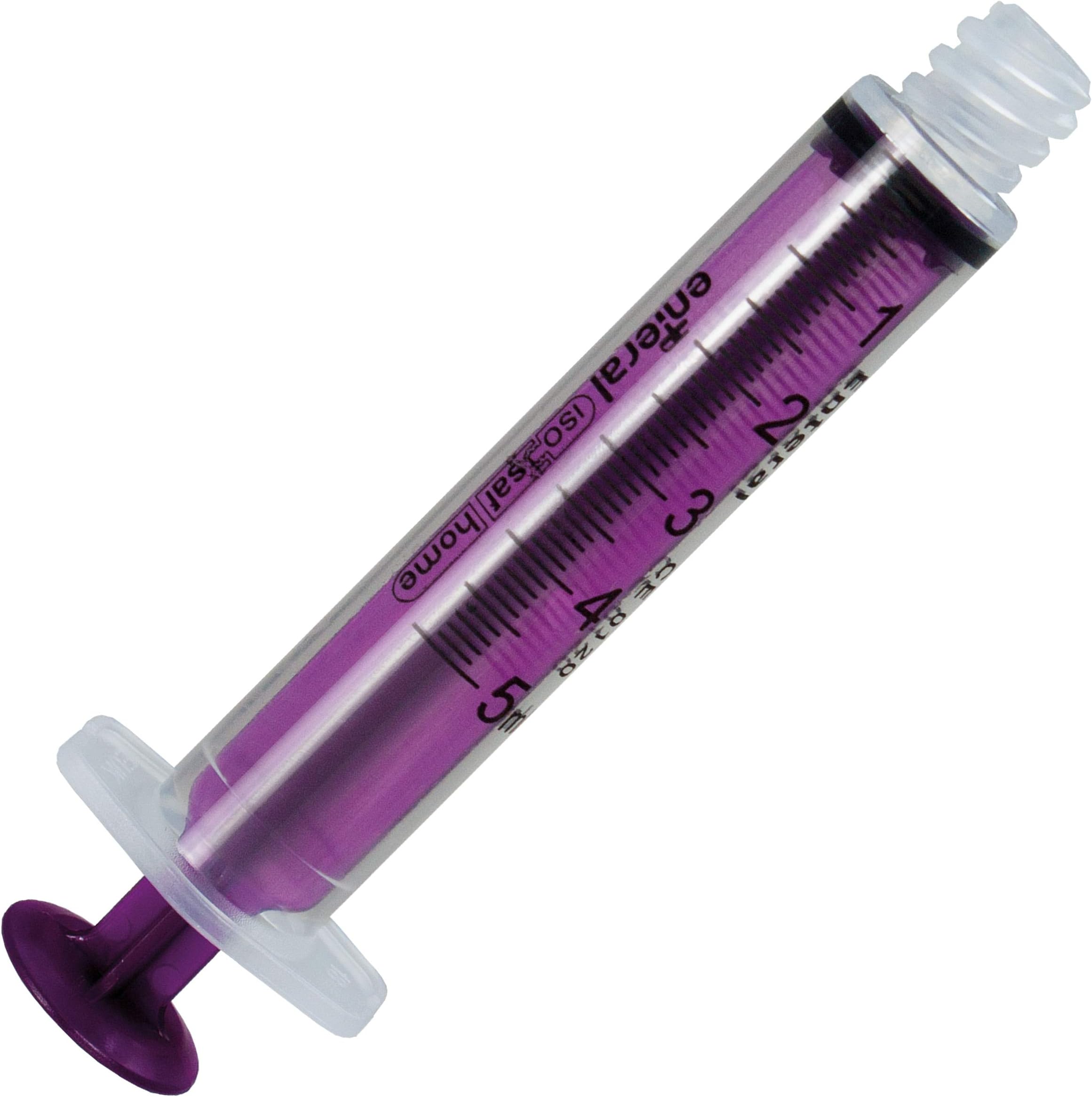 100x Enteral-ISOSAF Home 5ml Female ENFit Single Patient Use Syringe