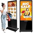 AYSTekMann 55" Digital Signage Displays, 4K LCD Capacitive Touch Screen Floor Standing Digital Signage, Indoor Digital Adverstising Kiosks with HDMI Input, Android 11(2+32GB)