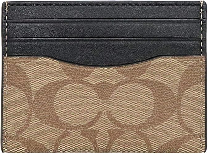 Amazon コーチ Coach 小物 カードケース F タン ブラック シグネチャー Pvc レザー Id カード ケース メンズ レディース アウトレット品 ブランド 並行輸入品 Coach コーチ バッグ小物