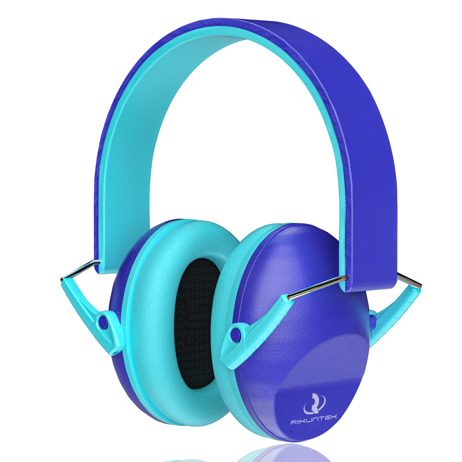 RIIKUNTEK Kids Ear Defenders, SNR 26dB Safety Earmuffs, Noise Cancelling Headphones for Protection, Hearing Reduction Muffs Fireworks, Concerts, Toddlers, Blue-green