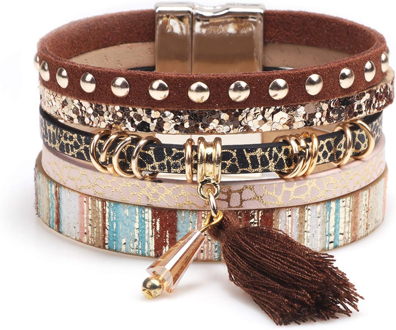 Inspirational Tree of Life Leather Bracelets for Teen Girls,Boho Jewelry Gifts for Women Wristbands Bracelet