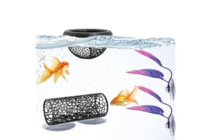 FALESHOS 4 Pcs Betta Fish Hammock & Toy Set, Suction Cup Tunnel, Floating Betta Fish Skins, 2 Leaf Pads，Aquarium Hide and Feed Decor for Resting, Hiding & Play Areas.