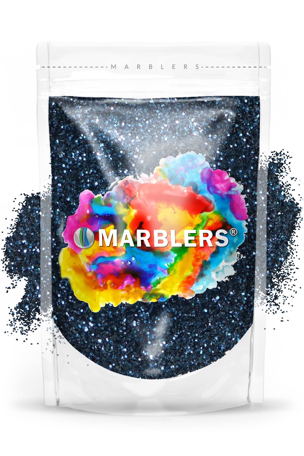 MARBLERS Twinkle Glitter [Navy] 3oz (85g) | Fine | Non-Toxic, Vegan, Cruelty-Free | Face, Body, Eyeshadow, Hair, Festival, Party Makeup | Nail Art, Polish | Resin, Tumbler, Slime, Craft — image 1