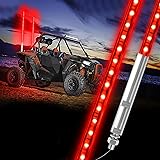BESTZHEYU 1PC 0.9M Red LED Whip Light for ATV UTV