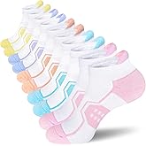Womens Ankle Comfort Cushioned Anti-blister Wicking Athletic Running Socks 5 Pairs