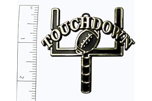 ACI PARTY AND SPIRIT ACCESSORIES Touchdown Embellishment Many Colors 2.25" (Black/Gold 2 PC)