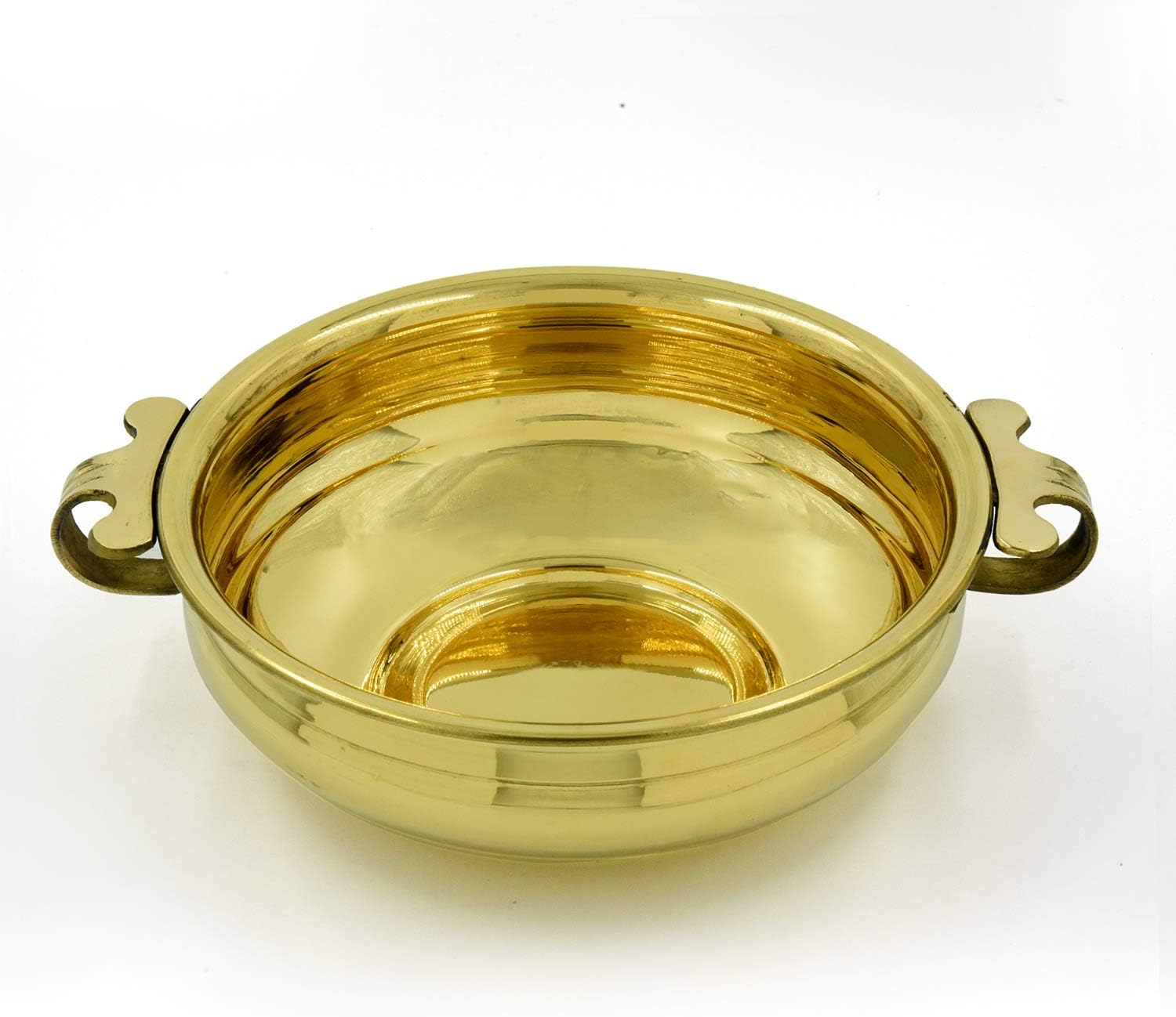 MANNAR CRAFT Traditional Decorative Brass Uruli/Varpu, Lightweight for Gifting and Interior Decoration (09 Inch Diameter)