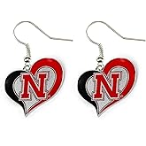 aminco NCAA womens Swirl Heart Earrings