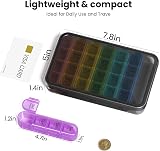 Betife Pill Box Organiser 4 Times a Day 7 Day 4 Compartments Black view 8