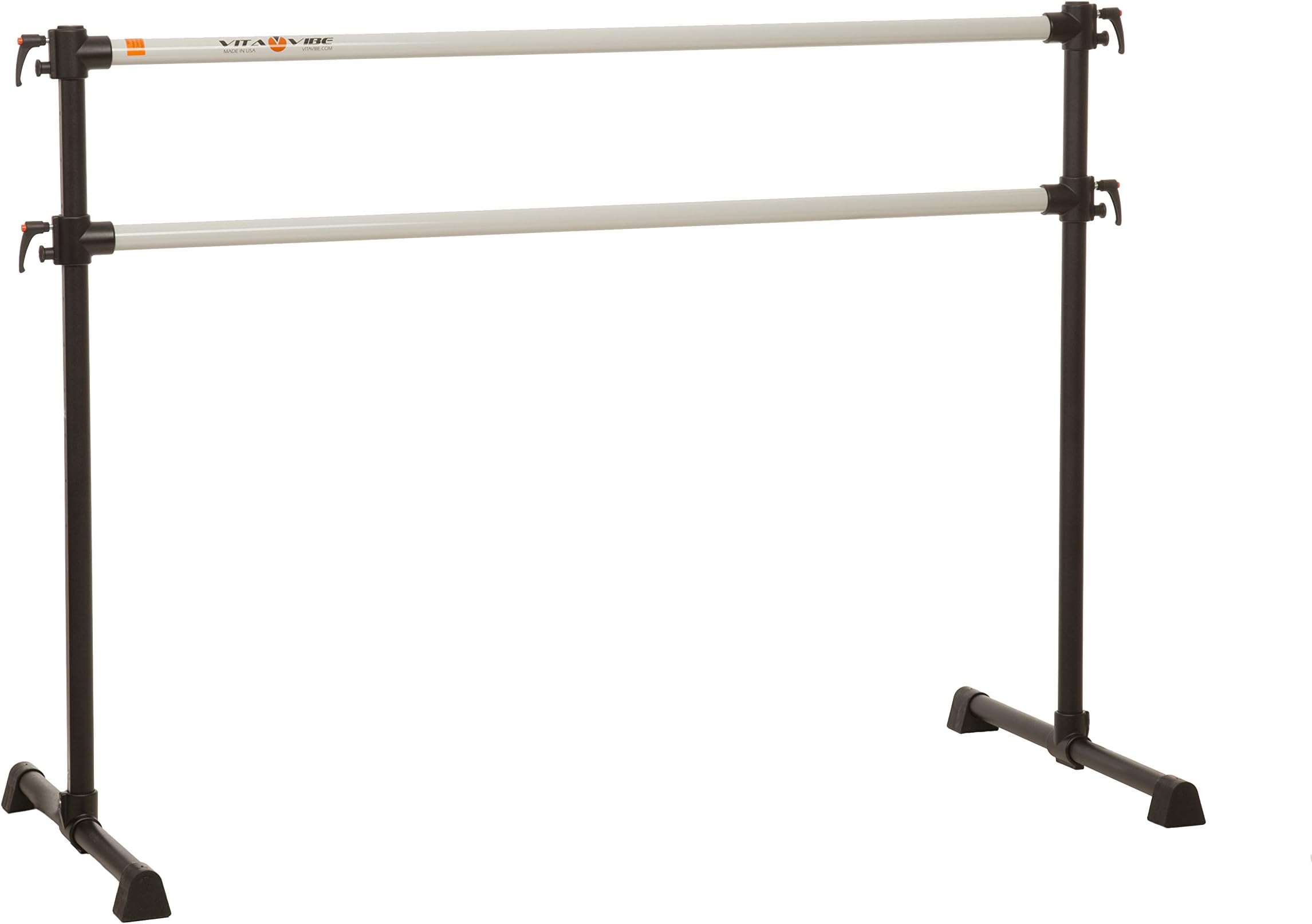Vita Vibe - Professional Series Portable Double Ballet Barre - Freestanding Stretch/Dance Bar USA Made 4 FT - 8 FT