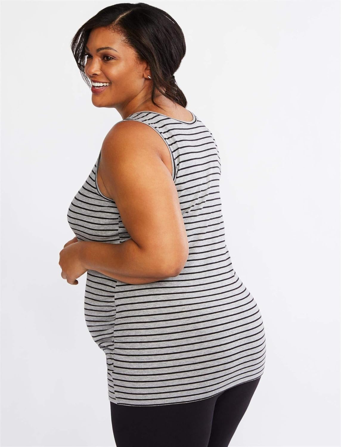 Motherhood Maternity Women's Sleeveless Scoop Neck Side Ruched Tank Top at  Women’s Clothing store