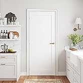 SMARTSTANDARD 30" x 80" Slab Door, Solid Core Interior Door, Pre-Assembled | 1-Panel without Hardware Kit, White Primed Shaker for Pantry, Bathroom, Laundry, Paintable Surface