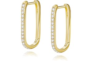 Me&Hz Gold Huggie Earrings Small Huggie Hoop Earrings for Women 14K Gold Plated Hypoallergenic Cubic Zirconia Huggies Mini Silver Hoop Earring for Women