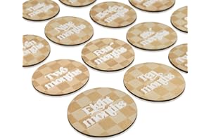 CUNCUN Wooden 3D Baby Monthly Milestone Cards Monthly Milestone Discs Newborn Photography Props Baby Announcement Sign Baby (Checkered)