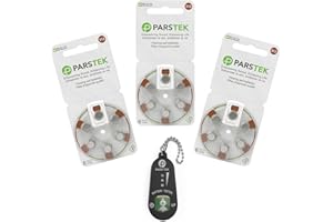 ParsTek Hearing Aid Batteries Size 312 – 18 Count (3 Packs of 6) + Free Battery Tester