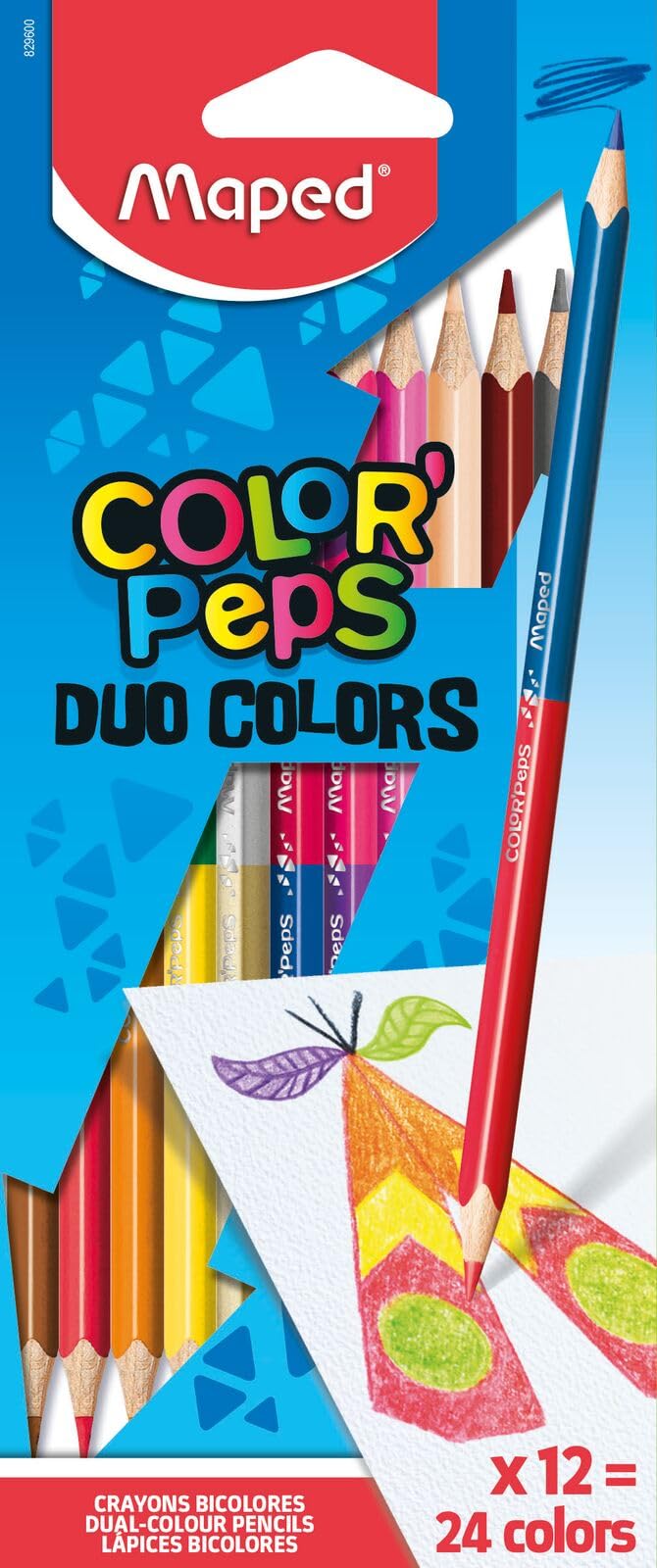 Maped Color'Peps Duo Colouring Pencils - 24 colours (Pack of 12)