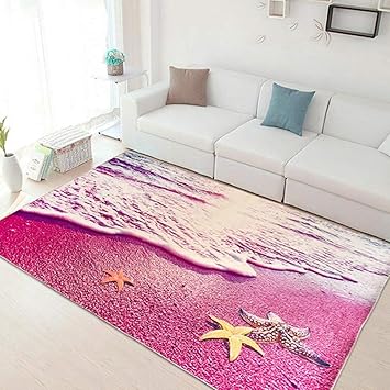 Amazon De Teppich Lila Strand Stil Sofa Teppich Curlable