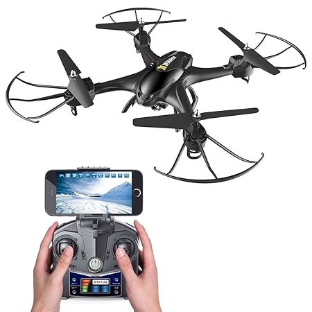 Holy Stone HS200 FPV RC Drohne mit HD Kamera Live Übertragung,RC Quadrocopter ferngesteuert mit APP steuern,live Video, One Key Start,automatische Höhenhaltung,Headless-Modus für Kinder und Anfänger