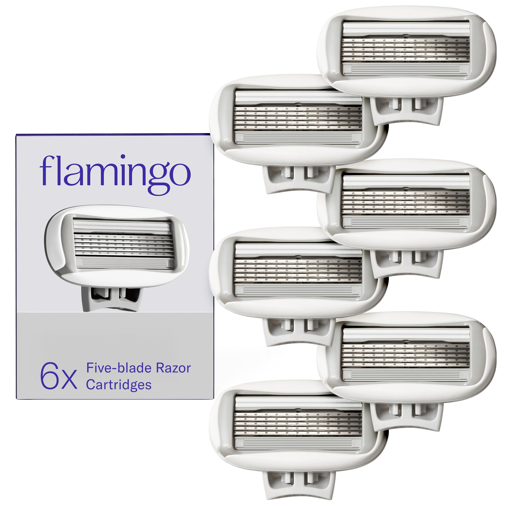 Photo 1 of ***MISSING PIECES*** Flamingo Women's Original Razor Blade Refill Cartridges for Women - 6 Count - 5-Blade Shaving Razors for Women