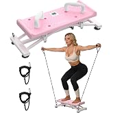 Balance Board for Adults, Ski Training Exercise Equipment with Resistance Bands, Portable Wobble Board with LCD Monitor, 300 lbs Capacity, Balance Trainer for Full Body Workout at Home Gym