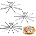 Hushee 3 Pcs Pie and Cake Marker Aluminum Alloy Guideline and Portion Divider Cake Cutter 8, 10, 12 cut Silver Pie Slice Cutter Baking Tools Kitchen Accessories Cook Supplies for Cheesecake Pizza