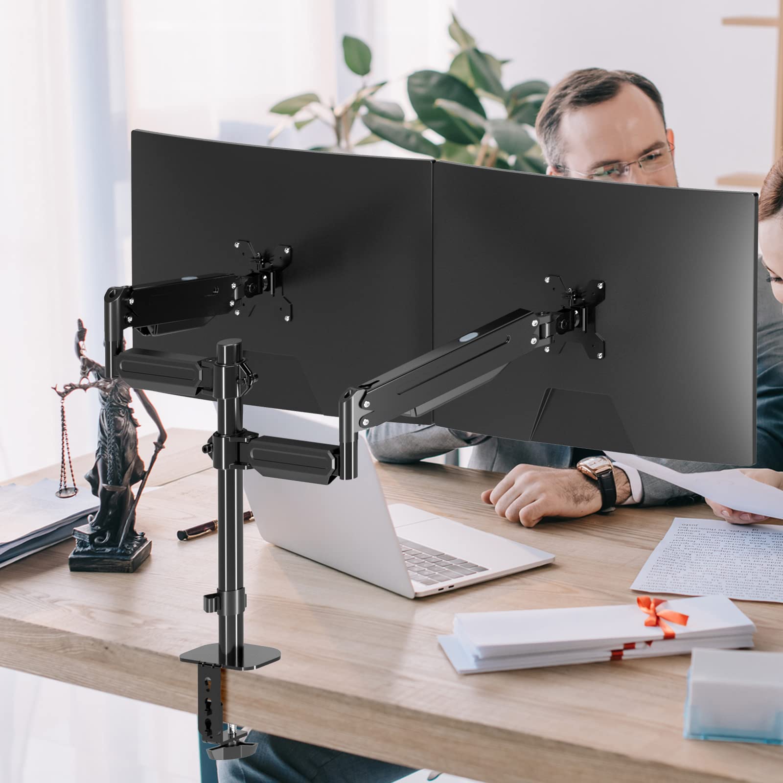 Pholiten Dual Monitor Stand 13-32",Height