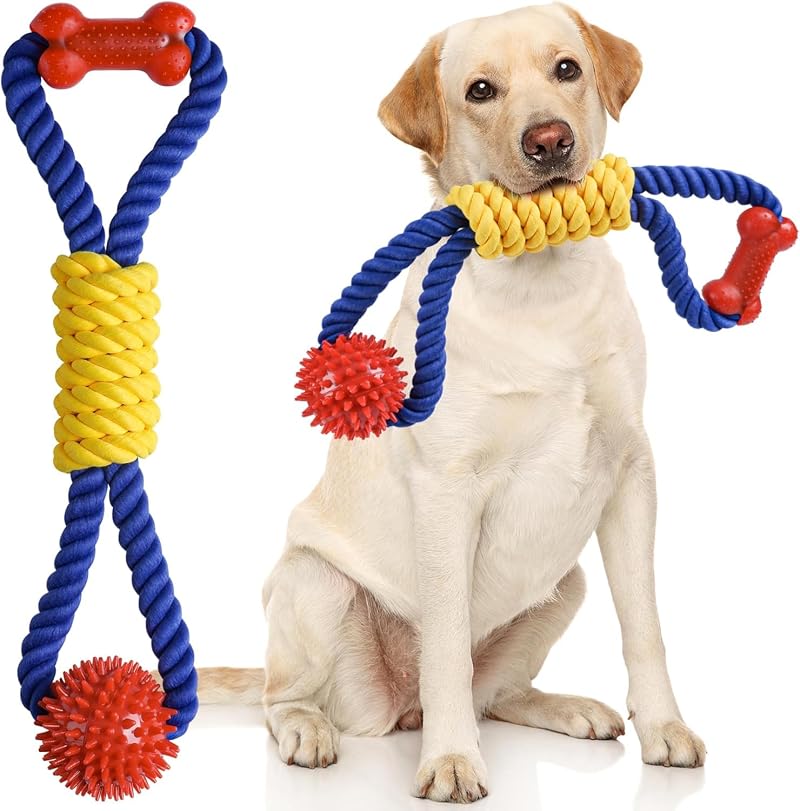 Aitmexcn Dog Rope Toy for Large Medium Chewers 43cm Heavy Duty Cotton