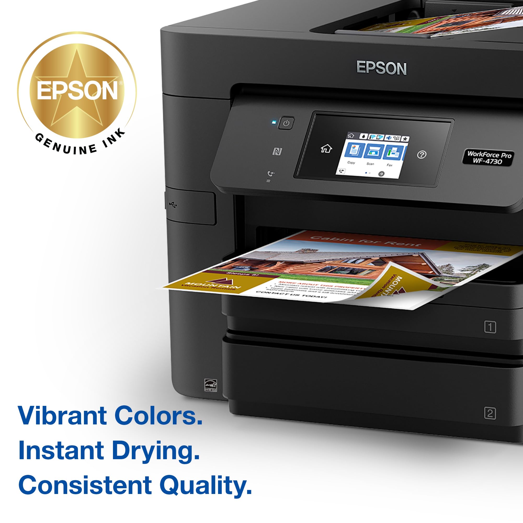 EPSON 802 DURABrite Ultra Ink High Capacity Black Cartridge (T802XL120-S) Works with WorkForce Pro WF-4720, WF-4730, WF-4734, WF-4740