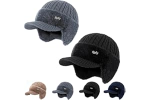 Coldshield Trapper,Coldshield Trapper Hat,Blocking Knitted Hats,Blocking Knitted Hats with Ear Flaps and Wool Brim for Men