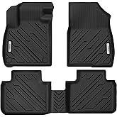 XTWEEX Floor Mats Fit for 2018-2022 Honda Accord (Include Hybrid Models) -3pcs 1st & 2nd Row Black All-Weather Protection Floor Liner TPE Car Liners