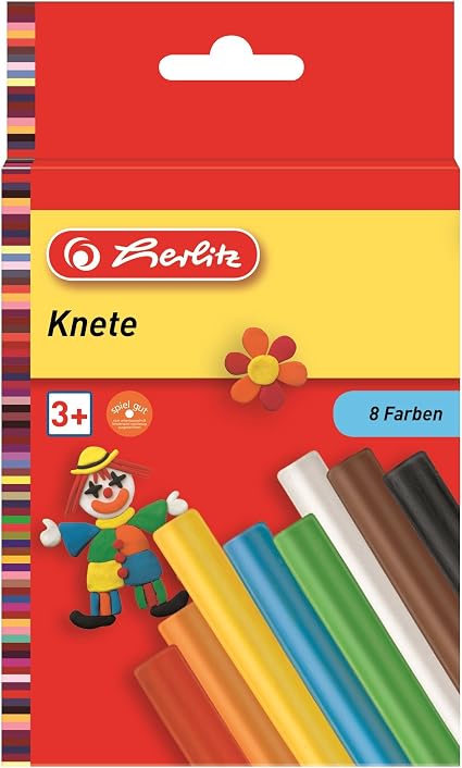 Herlitz 8 Stangen Knete 8 Farben Amazon De Burobedarf