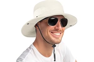 JYxingchi Bucket Hats for Men Wide Brim Fishing Hat UV Protection Sun Hat Beach Hiking Safari Boonie Hat