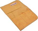 Faithfull Suede Leather Chisel Roll 8 Pocket Tool Organizer Tan Water Resistant view 4