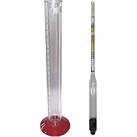 Home Brew Ohio 6839-5068 Triple Scale Hydrometer and Test Jar Combo