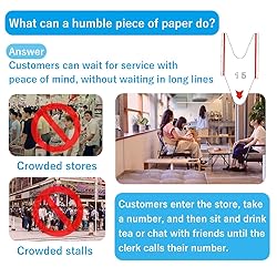 KOQICALL Deli Number Take-a-Ticket 5 Rolls of