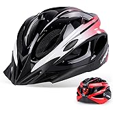 LUMDEER GENERUP Adult Bike Helmet 3 in 1 with Visor & Lights & Goggles - Certified Bicycle Helmet Lightweight Premium Quality, Adjustable Dial & Straps, Interior Padding, Air Vents for Men Women