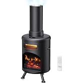 DR. INFRARED HEATER DR-991 Portable Electric Fireplace Space Heater w/Humidifier &amp; Remote, Infrared Heat, 3D Flame Effect, Timer, Quiet, 1500W, ETL Listed, Freestanding, LED Display
