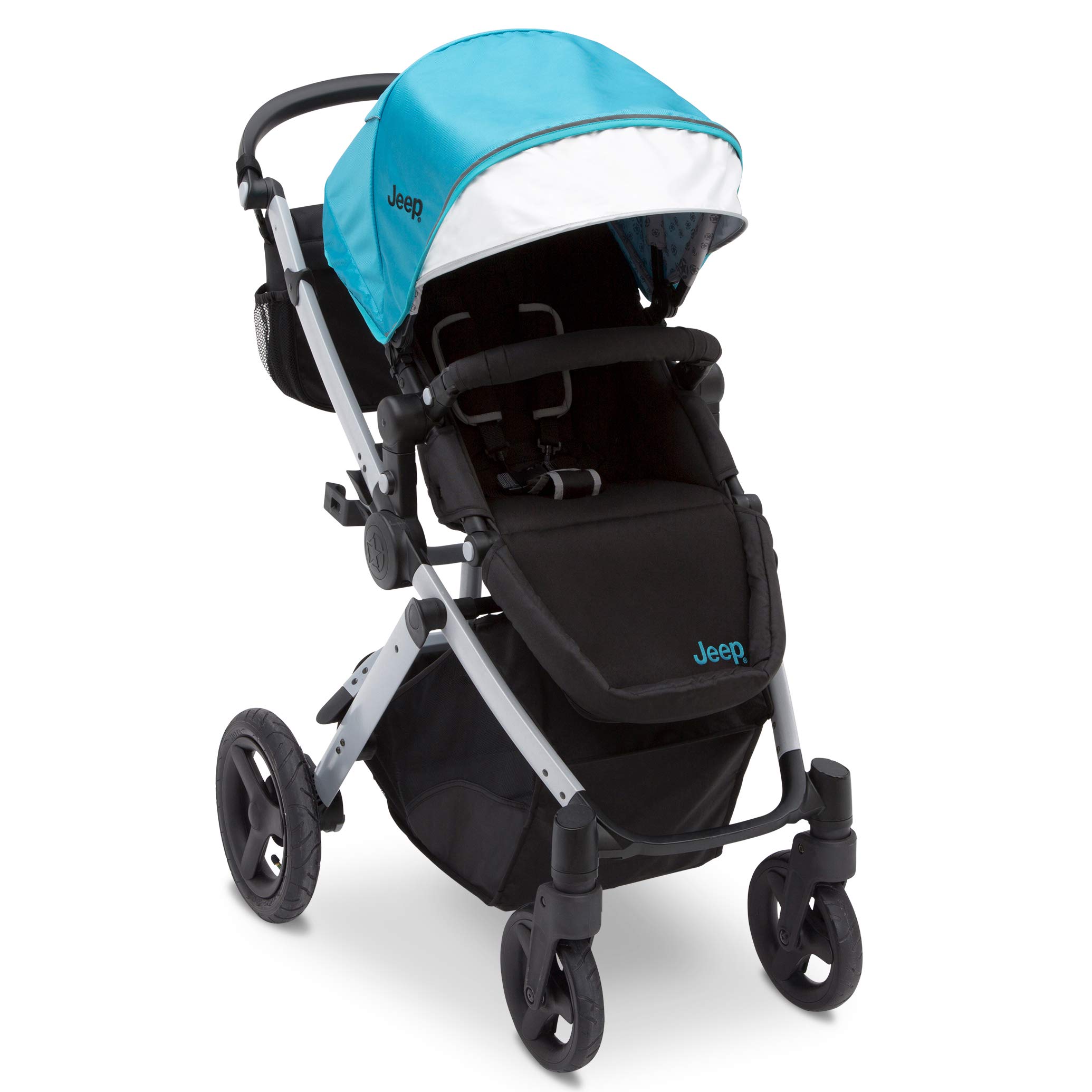 Jeep Sport Utility AllTerrain Stroller, Aqua on Silver Frame My