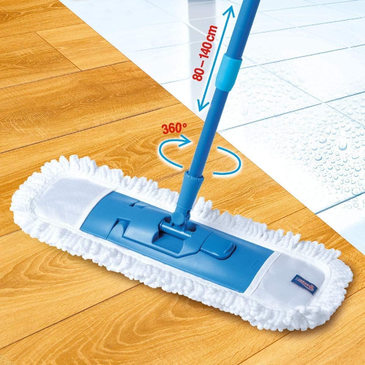 Spontex Extra Flat Mop Microfibre Refills, Pack of 2, White, Refills 2pk - Image 5