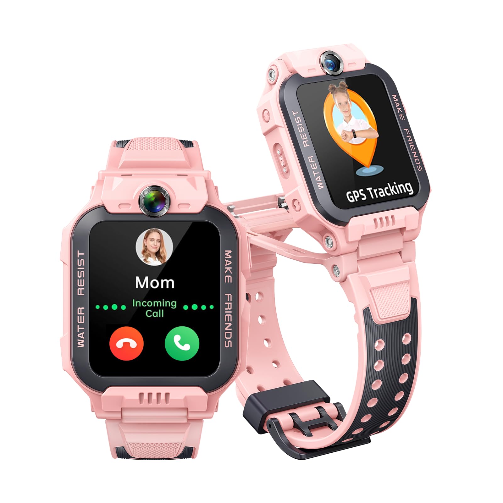 imoo Z7 Kids Smart Watch, Smart watch for Girls, Kids Smartwatch Phone with Long-lasting Video & Phone Call, Kid Watches with GPS Tracker, IPX8 Swimming Water-Resistance (Z7, Pink)