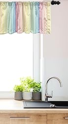 Ambesonne Pinstripe Window Valance, Composition of