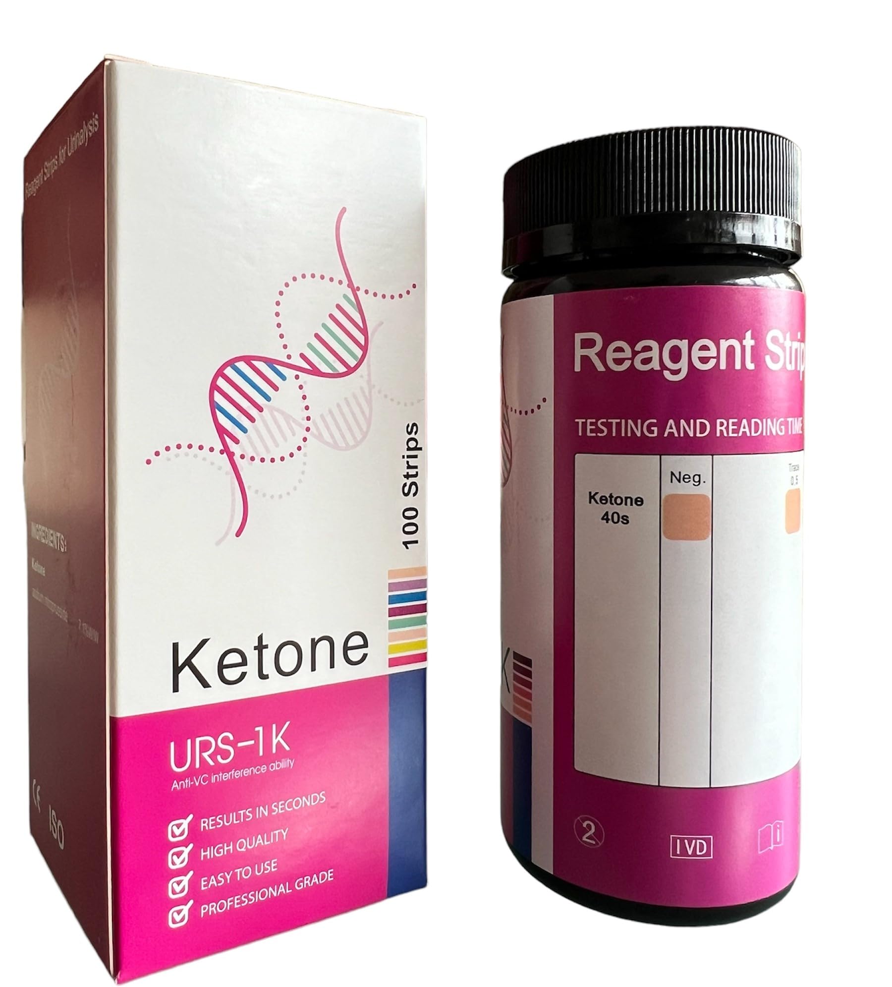 Ketone Keto Urine Test Strips Accurately Measure Your Fat Burning Ketosis Ketones Levels 100 Strips