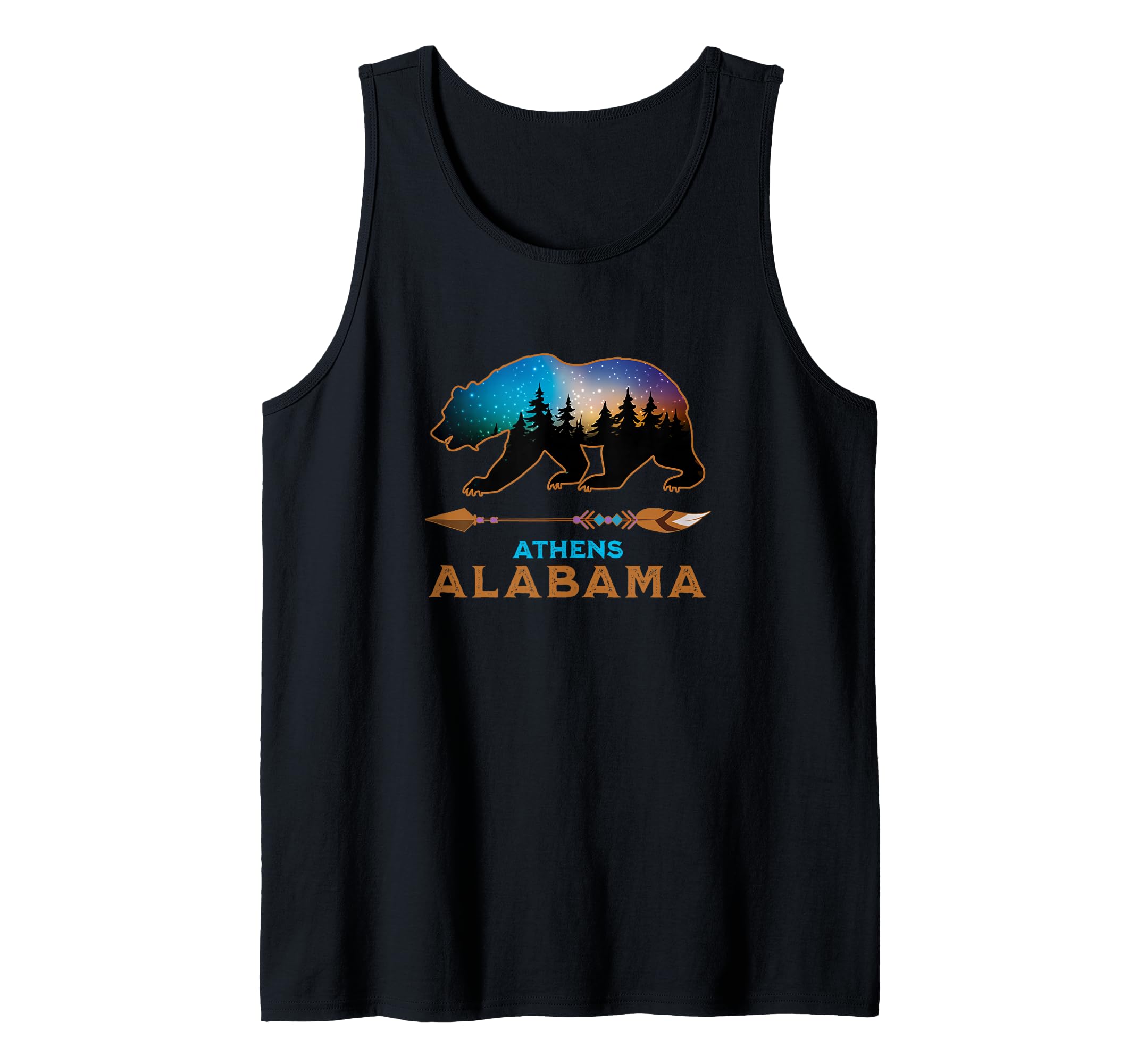 Athens Alabama USA American Black Bear Vacation Souvenir Tank Top