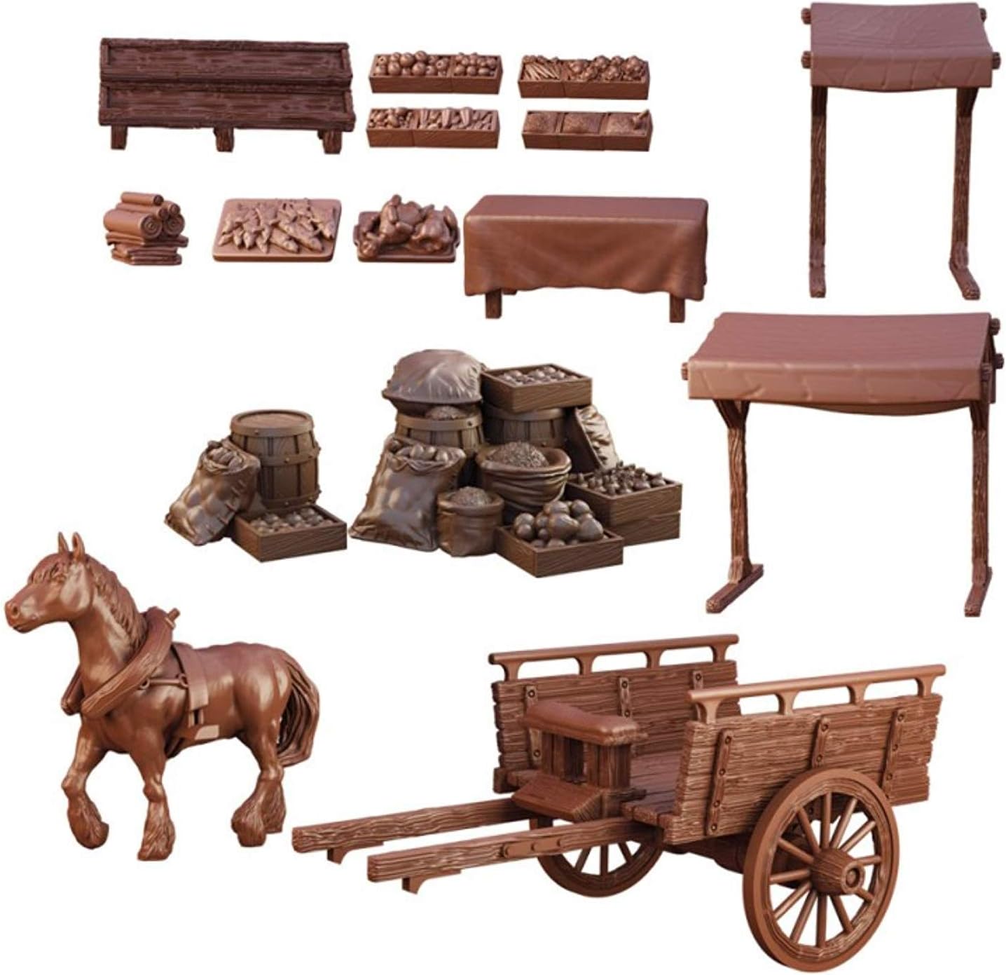 Mantic Games MGTC131 TerrainCrate: Marketย (Includes Retail Exclusives), Multi